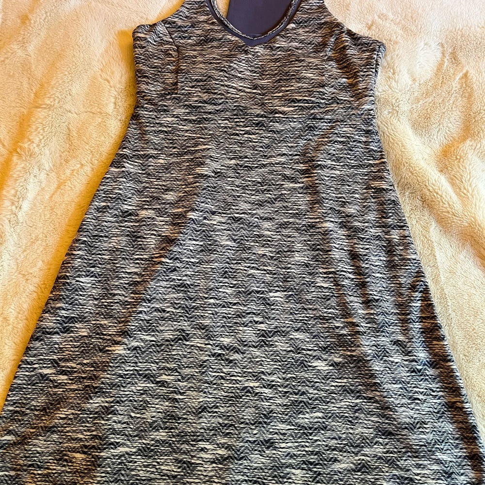 MPG NWOT Purple and Gray Textured Dress with built in bra